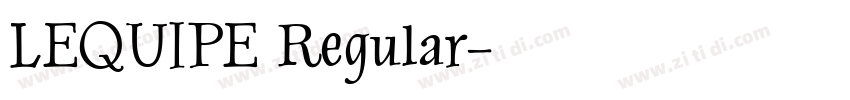 LEQUIPE Regular字体转换
